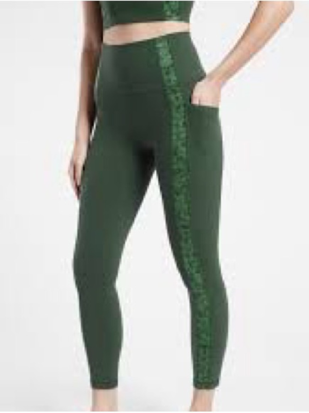 Athleta green Capri leggings